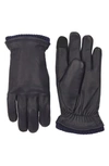 Hestra John Sheepskin Gloves In Navy