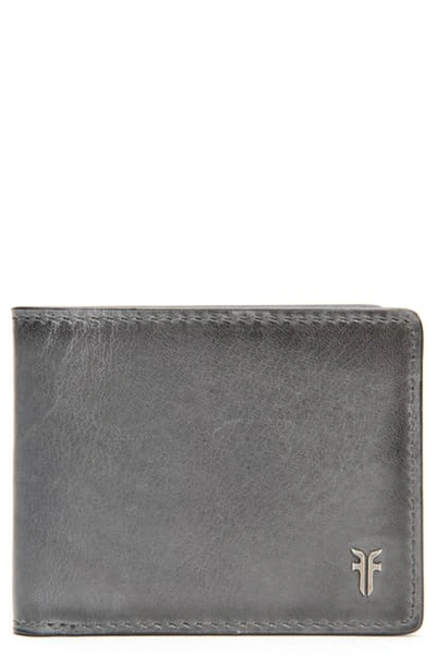 Frye Austin Id Slim Leather Billfold In Carbon