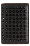 CHRISTIAN LOUBOUTIN SIFNOS STUDDED LEATHER CARD CASE,1175007