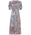 ETRO PRINTED SILK MIDI DRESS,P00434481