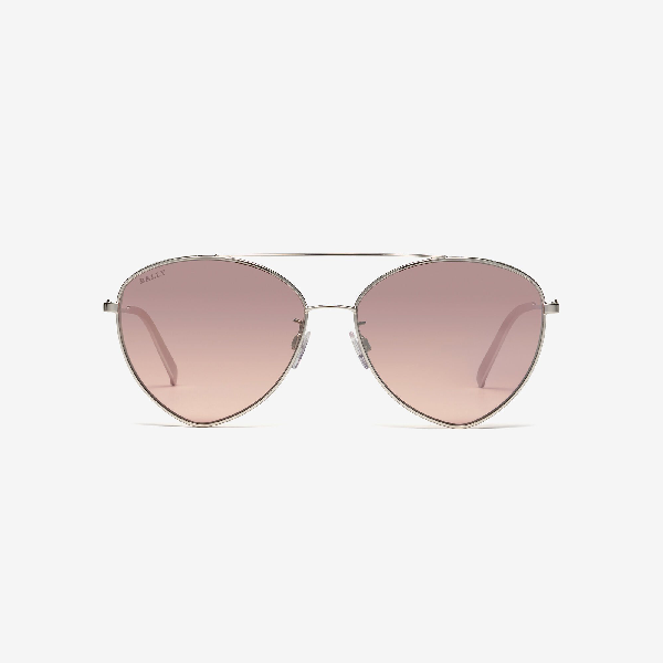Bally Sunkist Triangle Frame Sunglasses Grey | ModeSens
