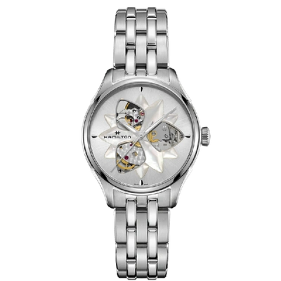Hamilton Jazzmaster Open Heart Lady Auto In Mother Of Pearl