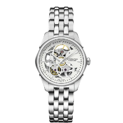 Hamilton Jazzmaster Skeleton Lady Auto In White