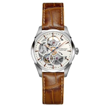 Hamilton Jazzmaster Skeleton Lady Auto In White