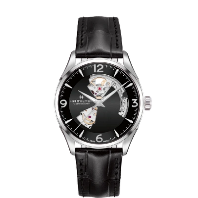 Hamilton Jazzmaster Open Heart Auto In Black