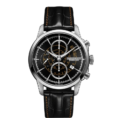 Hamilton American Classic Railroad Auto Chrono In Black