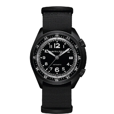 Hamilton Khaki Aviation Pilot Pioneer Aluminium In Black