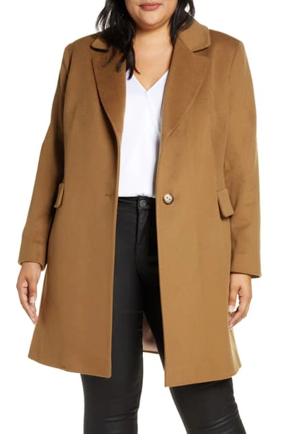 Fleurette Notch Collar Coat In Vicuna