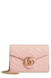 GUCCI GG MATELASSE LEATHER WALLET ON A CHAIN,474575DTD1T