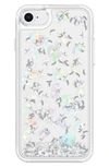 Rebecca Minkoff Galaxy Icon Glitterfall Iphone 7/8 & 7/8 Plus Case In Holographic/ Clear