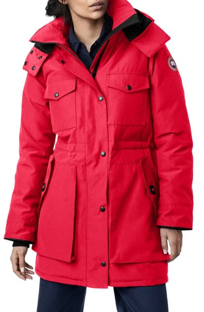 Canada Goose Gabriola Water Resistant Arctic Tech 625 Fill Power Down Parka In Red