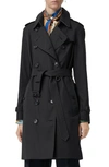 Burberry The Kensington Heritage Trench Coat In Midnight