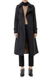 Burberry Slim Fit Long Heritage Chelsea Trench Coat In Black