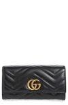 GUCCI GG MATELASSE LEATHER CONTINENTAL WALLET,443436DTD1T