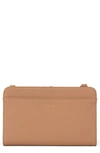 Calpak Faux Leather Rfid Travel Wallet - Brown In Caramel