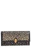 ALEXANDER MCQUEEN STUDDED LEATHER WALLET ON A CHAIN,5541961AC8G