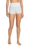 Alo Yoga Alosoft Aura Logo-print Stretch-jersey Shorts In Zinc Heather