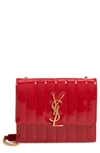 SAINT LAURENT VICKY PATENT LEATHER WALLET ON A CHAIN - RED,5541250UF11
