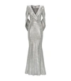 TALBOT RUNHOF EMBELLISHED ROSIN GOWN,14978268