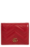 GUCCI GG 2.0 MATELASSE LEATHER CARD CASE,466492DTD1T