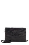 BALENCIAGA BB CROC EMBOSSED LEATHER WALLET ON A CHAIN,56150705S17