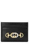 Gucci 463 Leather Card Case In Black