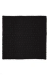 SAINT LAURENT LARGE MESH STARS WOOL SHAWL,5725983Y210