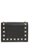 VALENTINO GARAVANI ROCKSTUD LEATHER FRENCH WALLET,QW2P0P39VSH