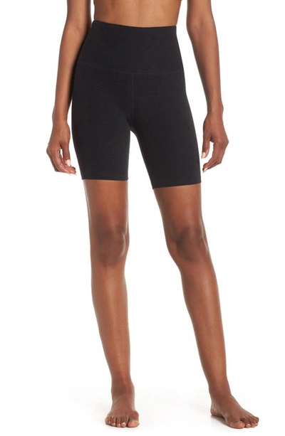 Beyond Yoga Spacedye In The Mix High-waist Biker Shorts In Darkest Night