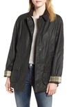 Barbour Beadnell Waxed Cotton Jacket In Black