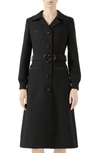 GUCCI INTERLOCKING-G BELT WOOL COAT,573243Z8ADM