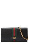 GUCCI LEATHER CONTINENTAL WALLET ON A CHAIN,546592DJ2DG