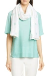 Eileen Fisher Organic Cotton & Silk Scarf In Calypso