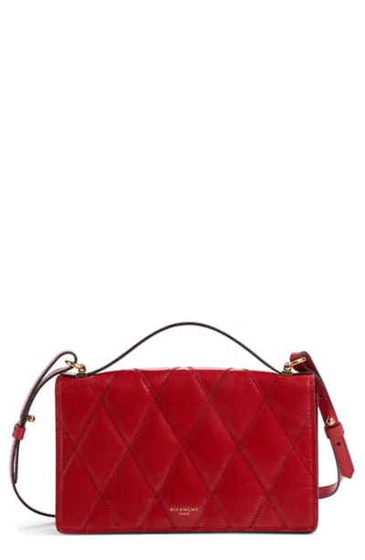 Givenchy Gv3 Quilted Leather Wallet On A Chain In Vermillion