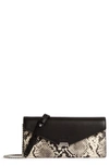 ALLSAINTS SLIVER SNAKE EMBOSSED LEATHER WALLET ON A CHAIN,WR047Q