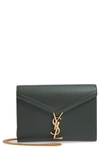 SAINT LAURENT CASSANDRA LEATHER WALLET ON A CHAIN,582334BOWAW