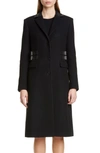 ALTUZARRA LEATHER TRIM WOOL BLEND COAT,319-102 799