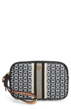 Tory Burch Gemini Link Print Cosmetic Bag In Black Gemini Link