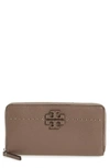 TORY BURCH MCGRAW LEATHER CONTINENTAL ZIP WALLET,41847