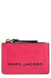 THE MARC JACOBS LOGO LEATHER ZIP CARD CASE,M0015109