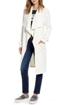 Bb Dakota Revolution Drapey Boucle Trench Coat In Oatmeal