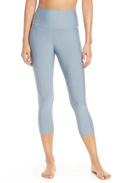 Alo Yoga Airlift High Waist Capris In Blue Haze