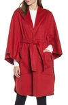 Max Mara Belted Cashmere Poncho In Red