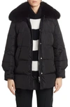 MONCLER MESANGE QUILTED DOWN PUFFER COAT WITH REMOVABLE GENUINE FOX FUR COLLAR,E2093469312554155