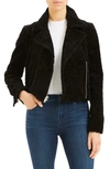 THEORY CROP FAUX FUR MOTO JACKET,J0706402