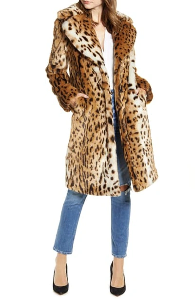 Kendall + Kylie Faux-fur Leopard-print Coat