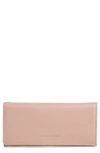 Longchamp Veau Foulonne Continental Wallet In Powder