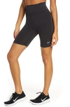 Nike Cotton Blend Bike Shorts In Black