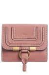 Chloé 'marcie' French Wallet - Pink In Rusty Pink