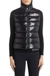 MONCLER GHANY SHORT SHINY NYLON DOWN VEST,F20931A5250068950